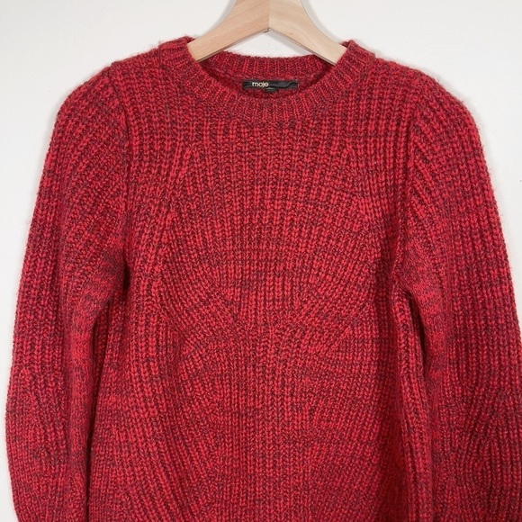 MAJE | ALPACA  WOOL BLEND MARBLED SWEATER - Picture 5 of 14